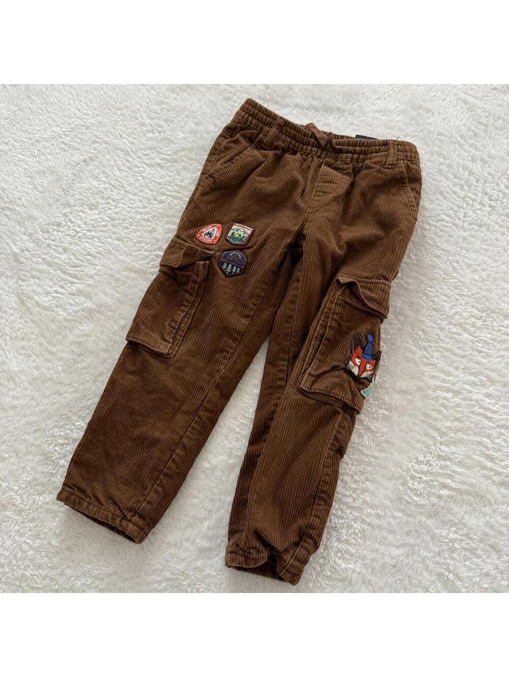 5t H&M Corduroy Woodland Patch Pants